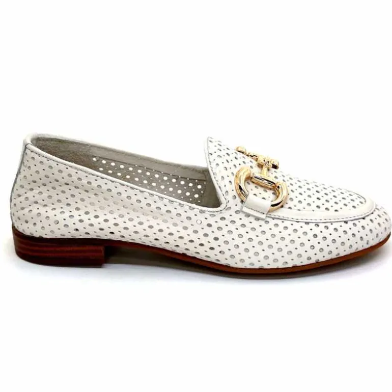 382-ivoire Mocassins Ivoire 2014 Cuir Blanc Cheap