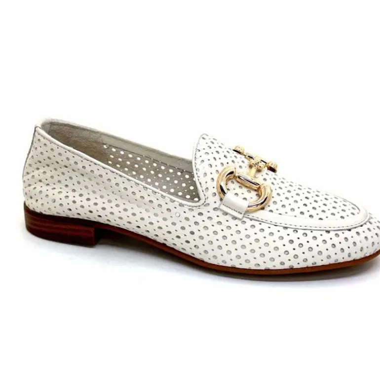 382-ivoire Mocassins Ivoire 2014 Cuir Blanc Cheap
