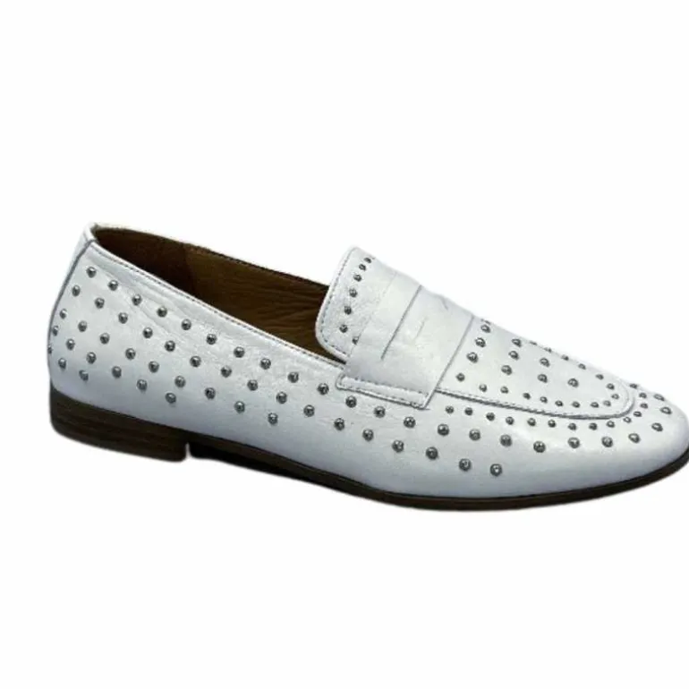 Ivoire0401a Mocassins Ivoire 500.1000 Cuir Blanc Hot