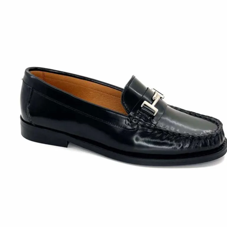 Ivoire0209b Mocassins Ivoire 13374 Cuir Polido Noir Cheap