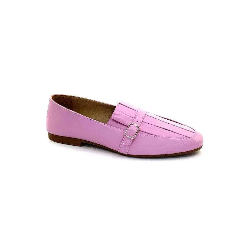 Ivoire-354 Mocassins Ivoire 150870 Cuir Rose Flash Sale