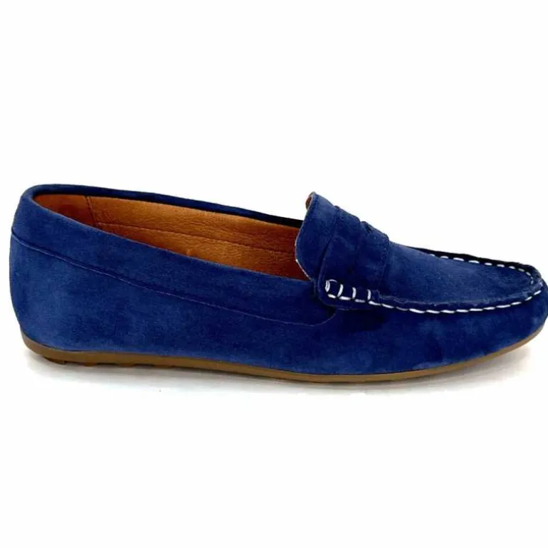Ivoire0209b Mocassins Ivoire 11163 Daim Bleu Best Sale