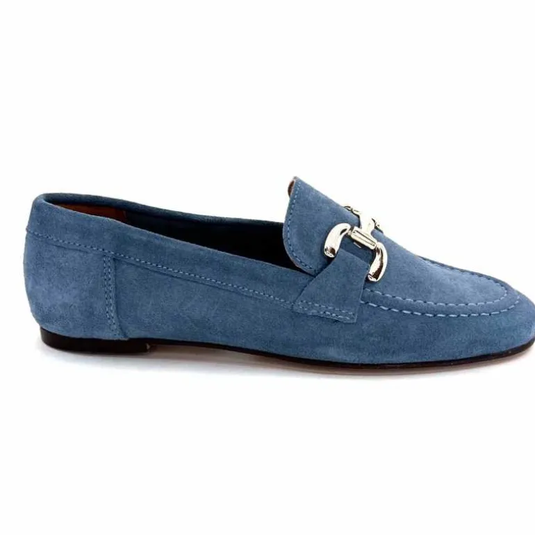 Ivoire0209b Mocassins Ivoire 12807 Daim Jeans Bleu Shop