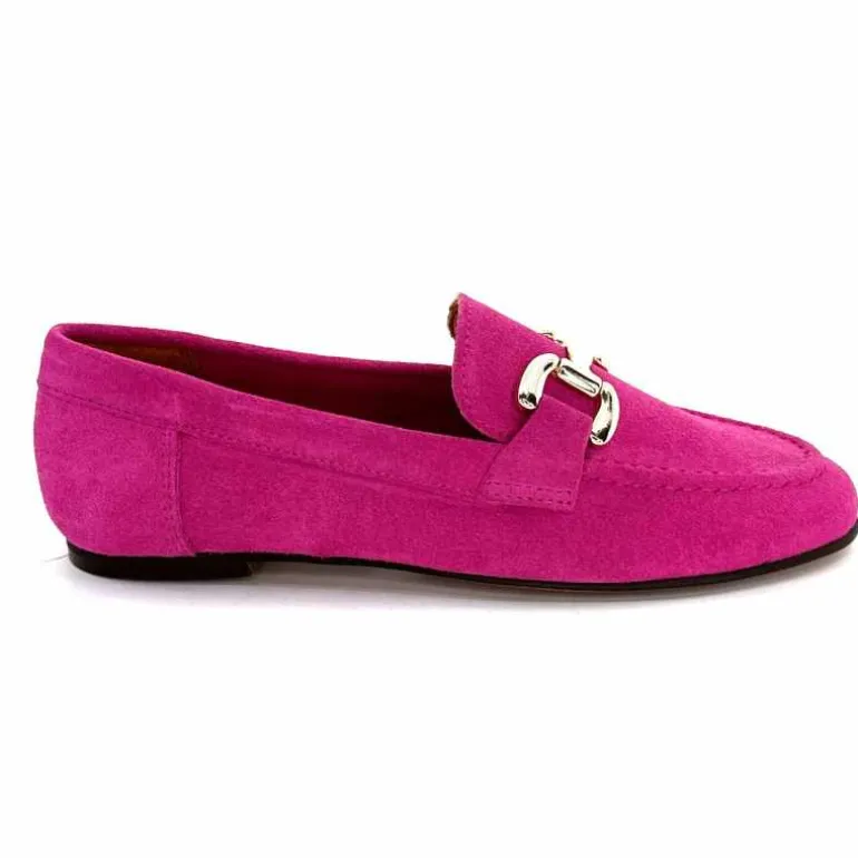 Ivoire0209b Mocassins Ivoire 12807 Daim Fuchsia Fushia Clearance