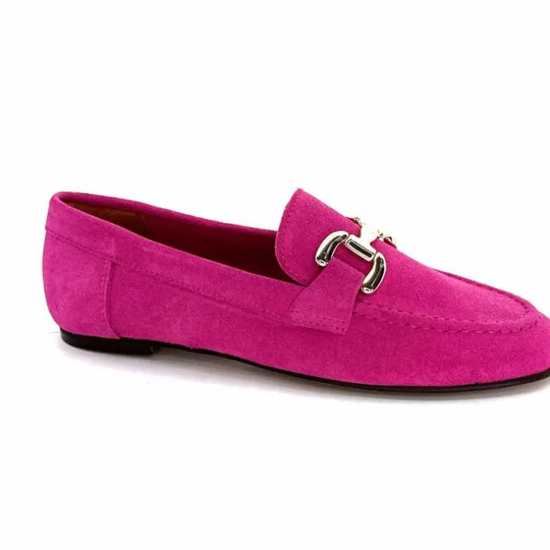 Ivoire0209b Mocassins Ivoire 12807 Daim Fuchsia Fushia Clearance