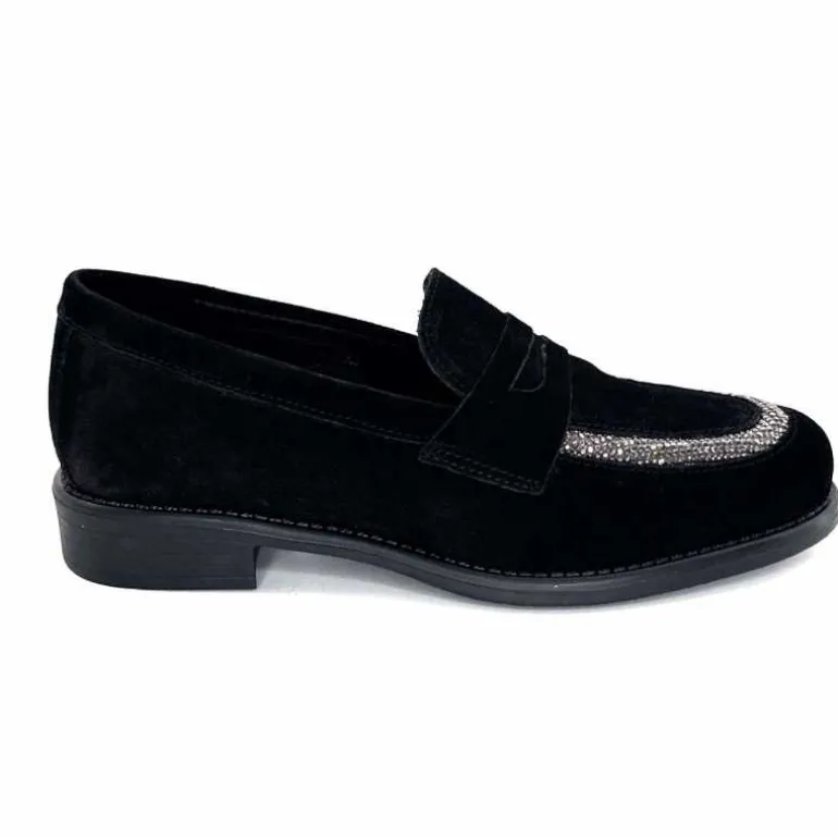 We Do Mocassins Ivoire 11302 J Veau Velour Noir Fashion