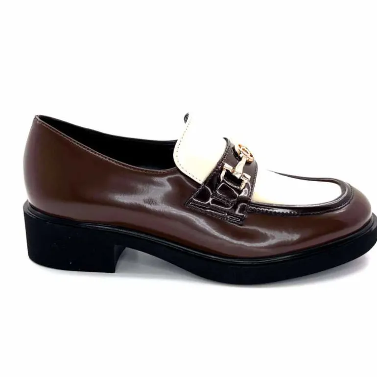 Ivoire0130a Mocassins Ivoire 845328 &amp; Beige Marron Shop