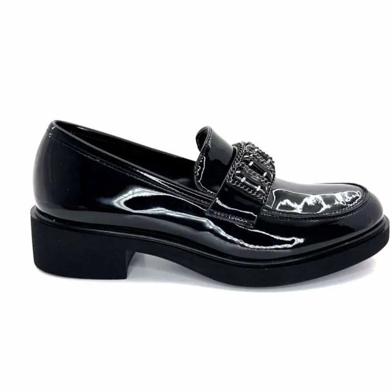 Ivoire0130a Mocassins Ivoire 844926 Noir New