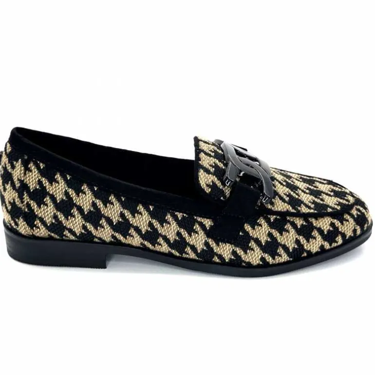 Ivoire0317a Mocassins Ivoire 2230127 Textile Beige Noir Best