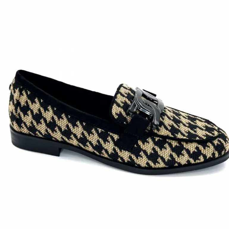 Ivoire0317a Mocassins Ivoire 2230127 Textile Beige Noir Best