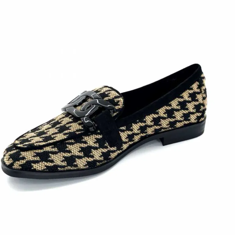 mocassins_ivoire__textile_noir_beige_10.webp Ivoire0317a Mocassins Ivoire 2230127 Textile Beige Noir Best