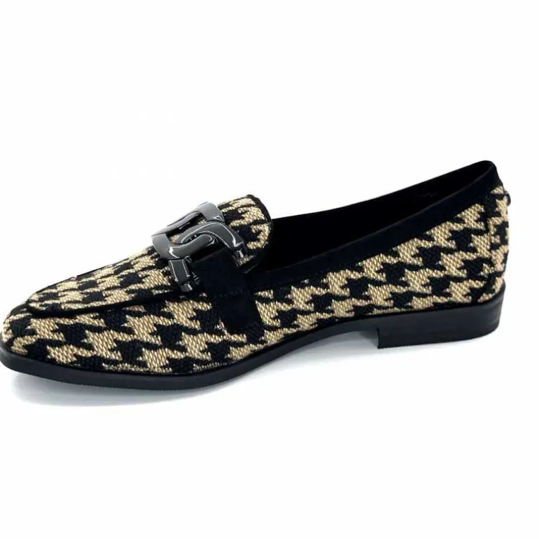 mocassins_ivoire__textile_noir_beige_11.webp Ivoire0317a Mocassins Ivoire 2230127 Textile Beige Noir Best