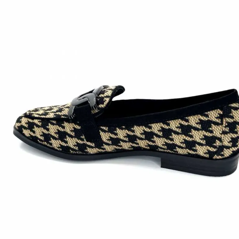 mocassins_ivoire__textile_noir_beige_13.webp Ivoire0317a Mocassins Ivoire 2230127 Textile Beige Noir Best