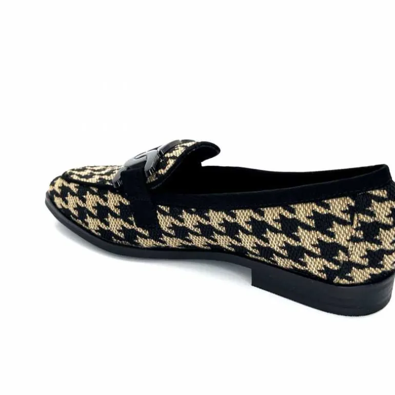 mocassins_ivoire__textile_noir_beige_14.webp Ivoire0317a Mocassins Ivoire 2230127 Textile Beige Noir Best