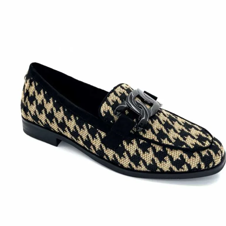 mocassins_ivoire__textile_noir_beige_2.webp Ivoire0317a Mocassins Ivoire 2230127 Textile Beige Noir Best