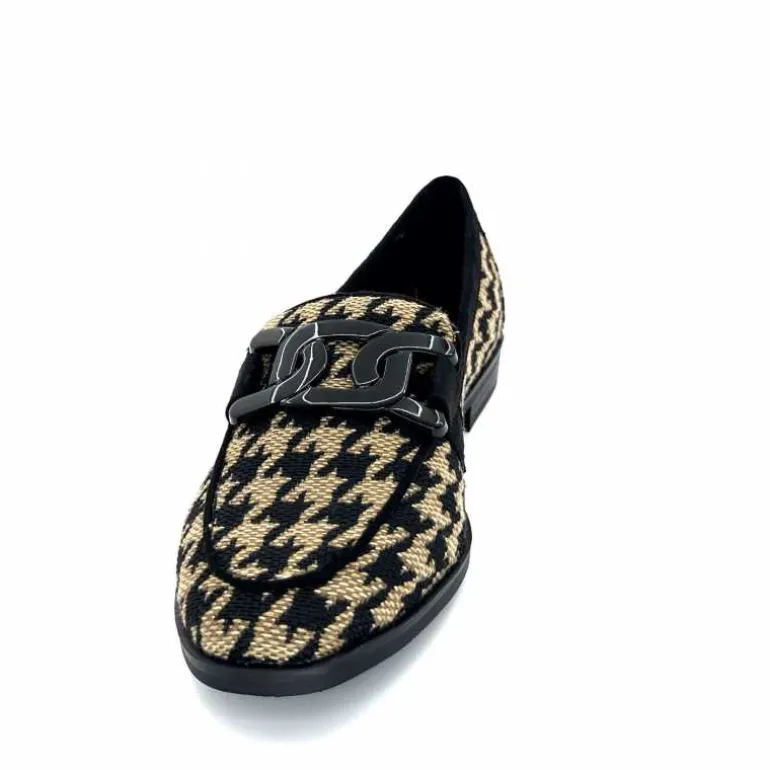 mocassins_ivoire__textile_noir_beige_7.webp Ivoire0317a Mocassins Ivoire 2230127 Textile Beige Noir Best