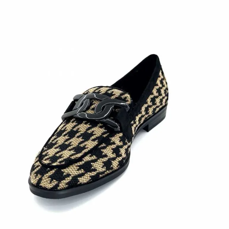 mocassins_ivoire__textile_noir_beige_8.webp Ivoire0317a Mocassins Ivoire 2230127 Textile Beige Noir Best