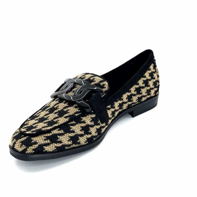 mocassins_ivoire__textile_noir_beige_9.webp Ivoire0317a Mocassins Ivoire 2230127 Textile Beige Noir Best