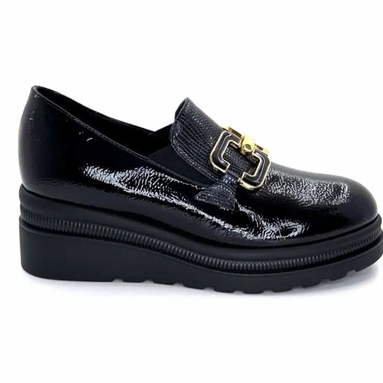 Ivoire0130a Mocassins Ivoire 3a5452 Vernis Noir Store