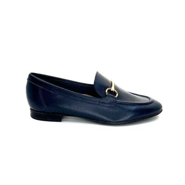 Ivoire0236a Mocassins Ivoire 54564dl Cuir Marine Bleu Sale