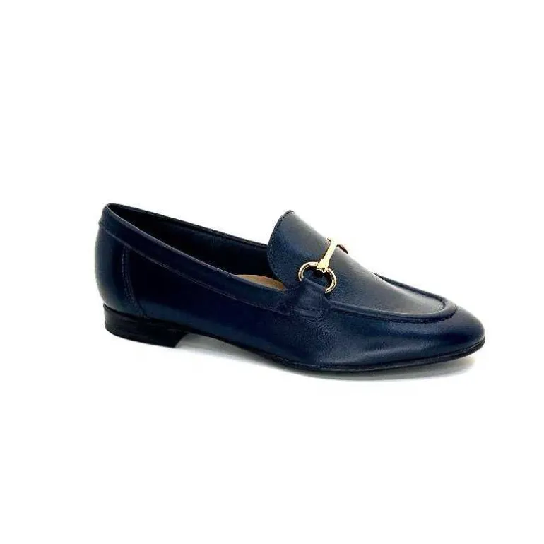 Ivoire0236a Mocassins Ivoire 54564dl Cuir Marine Bleu Sale