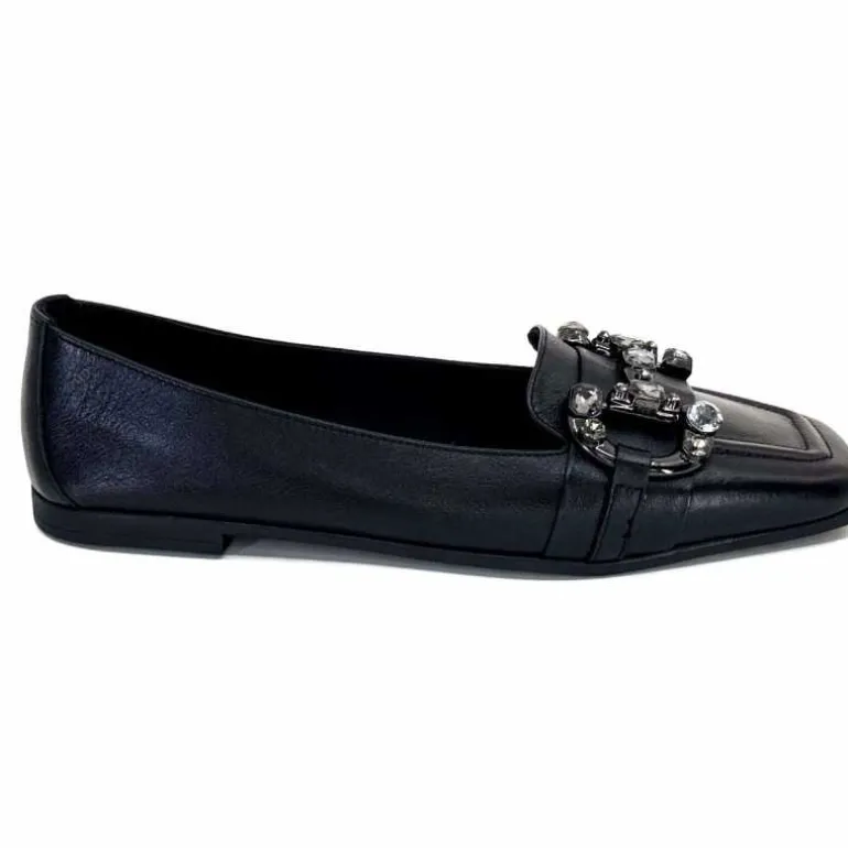 398-ivoire Mocassins Ivoire 1m23035 Cuir Noir Cheap