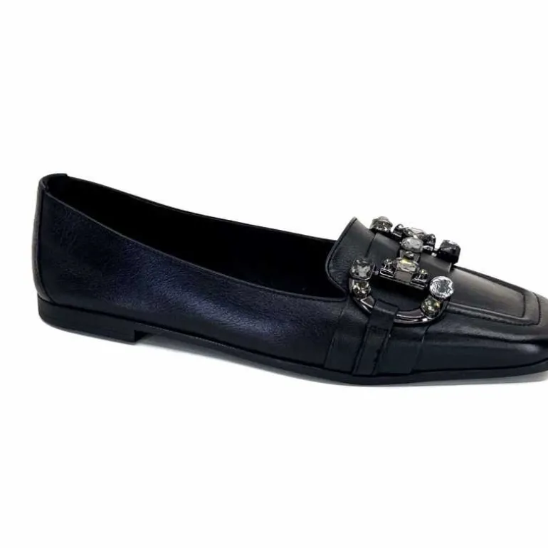 398-ivoire Mocassins Ivoire 1m23035 Cuir Noir Cheap