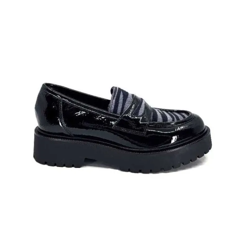 Ivoire0130a Mocassins Ivoire 1m4883 Cuir Vernis Noir Online