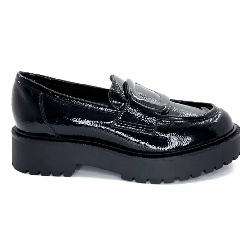 Ivoire0130a Mocassins Ivoire 1m5471 Vernis Noir Discount