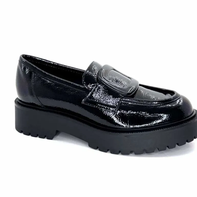 Ivoire0130a Mocassins Ivoire 1m5471 Vernis Noir Discount