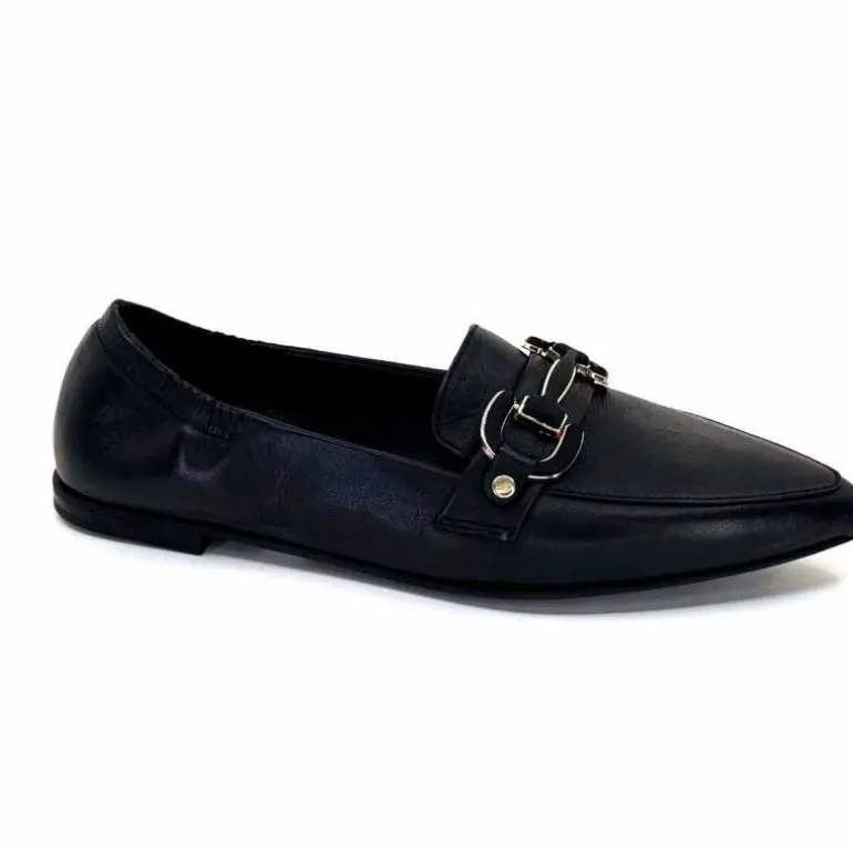 398-ivoire Mocassins Ivoire M24066 ZB Cuir Noir Clearance