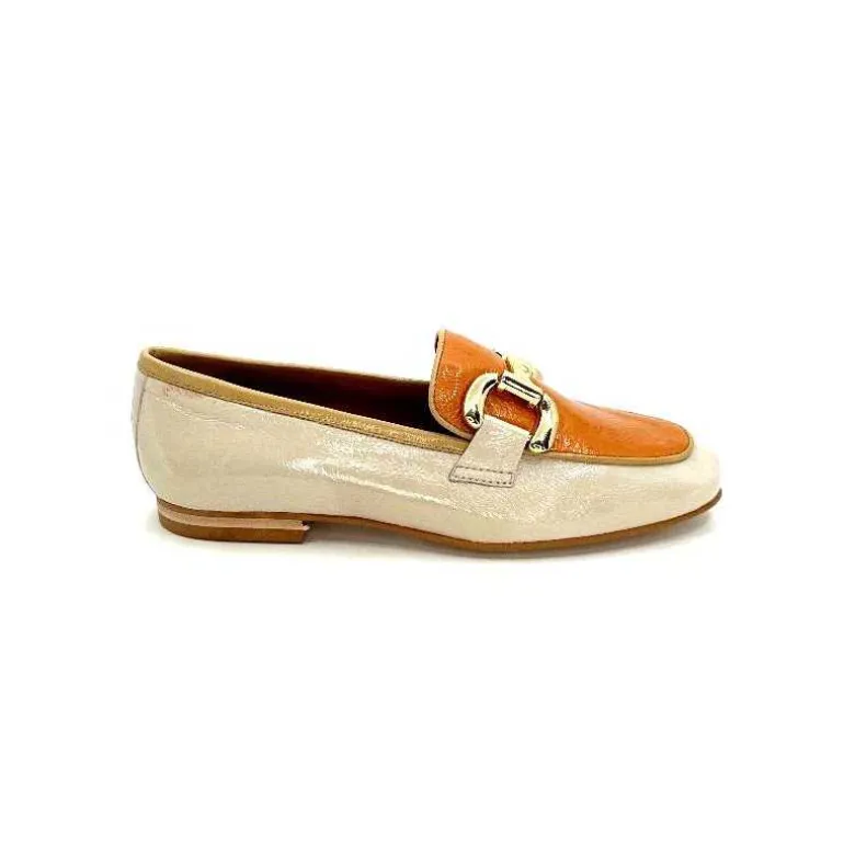 JHay Mocassins 2213 Cuir Beige Orange Clearance