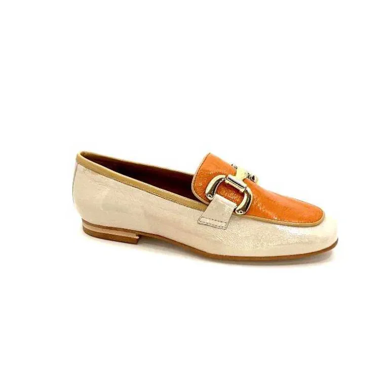 JHay Mocassins 2213 Cuir Beige Orange Clearance