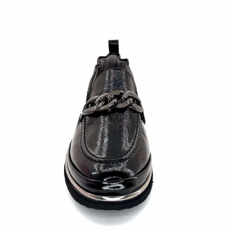 mocassins_lger_xsa__cuir_vernis_noir_6.webp XSA Mocassins Léger 9922 Cuir Vernis Noir Fashion