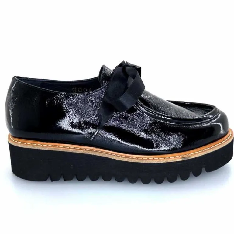 Myma Mocassins 8065/00 Cuir Vernis Fripé Noir Store