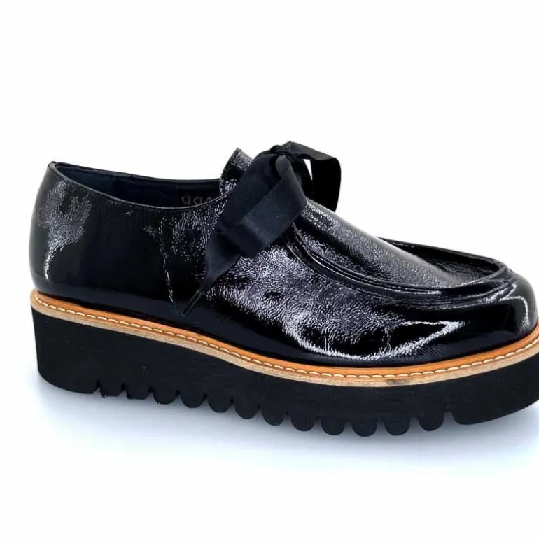 Myma Mocassins 8065/00 Cuir Vernis Fripé Noir Store