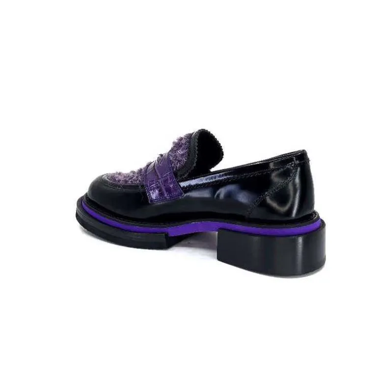 mocassins_pertini__d_cuir_noir_violet_14.webp Pertini Mocassins 32416 D7 Cuir Violet Noir Flash Sale