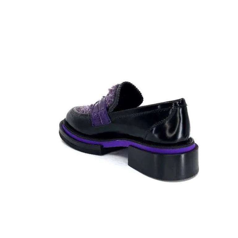 mocassins_pertini__d_cuir_noir_violet_15.webp Pertini Mocassins 32416 D7 Cuir Violet Noir Flash Sale