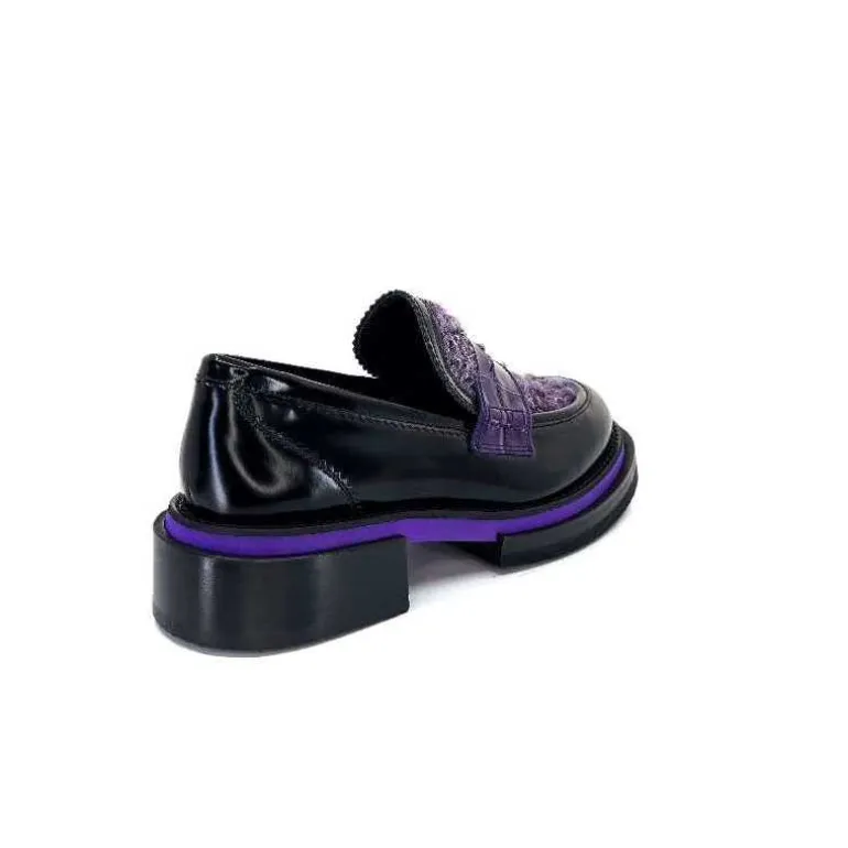 mocassins_pertini__d_cuir_noir_violet_21.webp Pertini Mocassins 32416 D7 Cuir Violet Noir Flash Sale