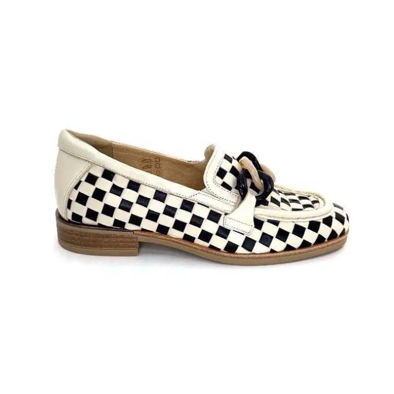 Softwaves Mocassins 8.3532-013 Cuir Noir Crème Clearance