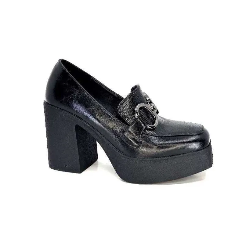 noa harmon Mocassins Trotteurs 9555-06 Roco Cuir Noir Fashion