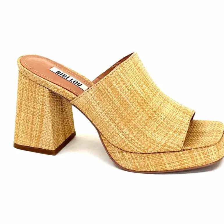 bibi lou - navima Mules à Talon Bibi Lou 621 Natural Cheap