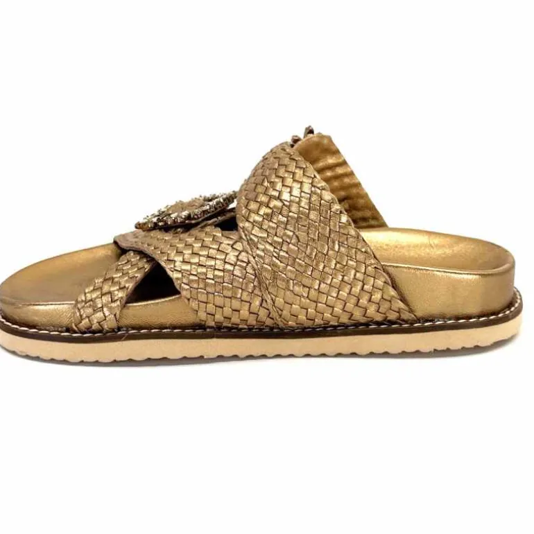 mules_compenses_inuovo__cuir_bronze_12.webp Inuovo Mules Compensées 355052 Cuir Bronze Or Hot