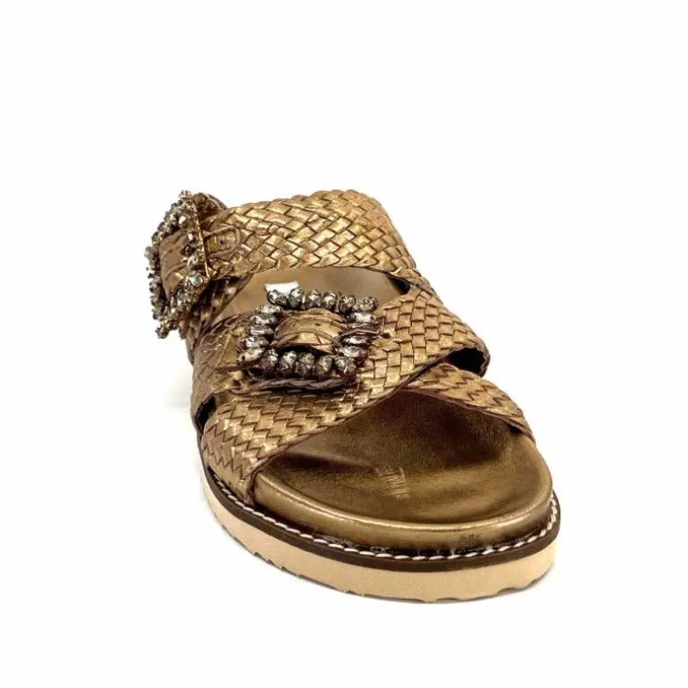 mules_compenses_inuovo__cuir_bronze_5.webp Inuovo Mules Compensées 355052 Cuir Bronze Or Hot