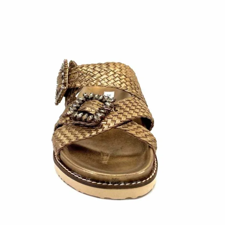 mules_compenses_inuovo__cuir_bronze_6.webp Inuovo Mules Compensées 355052 Cuir Bronze Or Hot