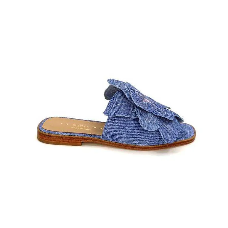 Ivoire0467a Mules Fiorina S189714 Textile Denim Bleu Cheap