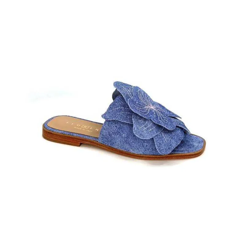 Ivoire0467a Mules Fiorina S189714 Textile Denim Bleu Cheap