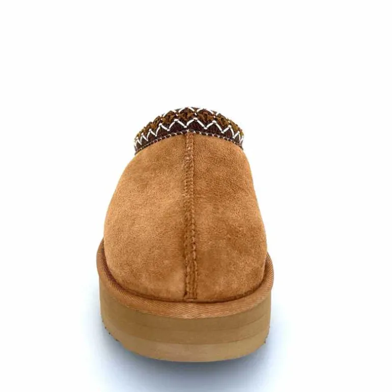 sweet heritage Mules Fourrées Glace Daim Camel Fashion