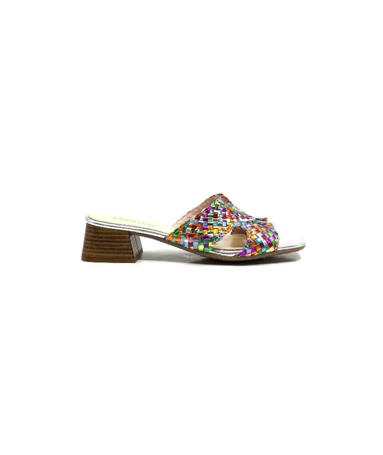 Ivoire0303 Mules Ivoire 23041 Cuir Multicolore Cheap