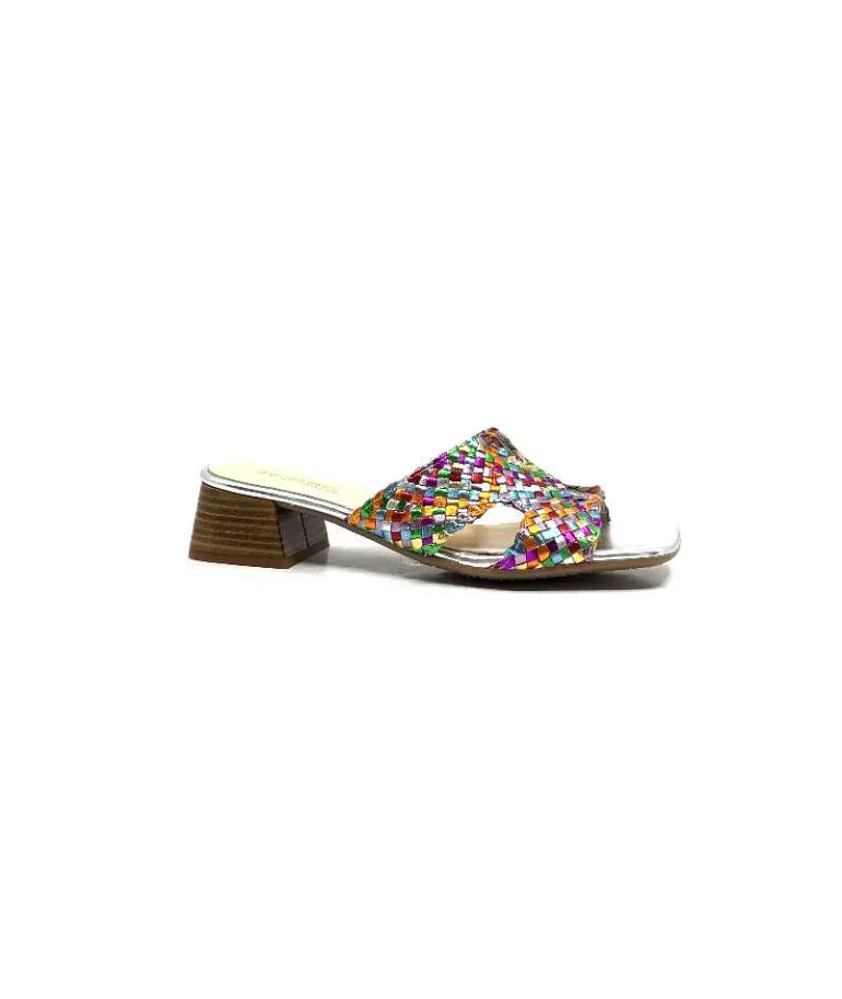 Ivoire0303 Mules Ivoire 23041 Cuir Multicolore Cheap